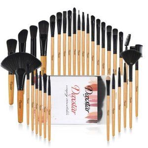 32 professional makeup brush set, eye shadow eyeliner foundation blush &  More